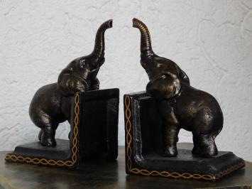 Bookends Elephant - cast iron - set of two