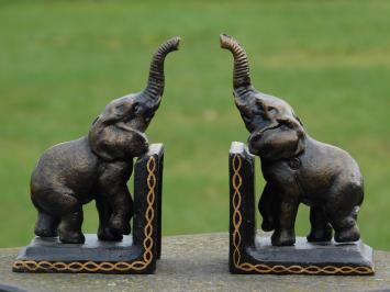 Bookends Elephant - cast iron - set of two