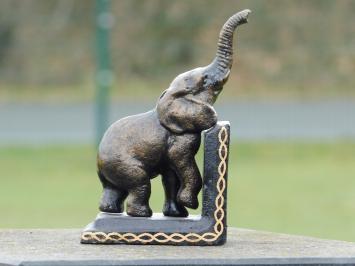 Boekensteunen Olifant - gietijzer - set van twee