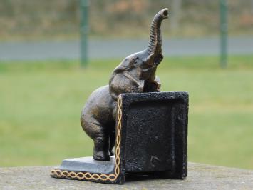 Bookends Elephant - cast iron - set of two
