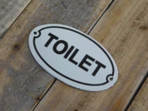 Emailleschild ''Toilette'' für die Tür