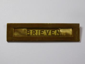 Brievenbus ''brieven'' - 32 cm - Messing
