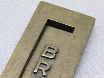 Brievenbus BRIEVEN - Verticaal - Antiek Messing