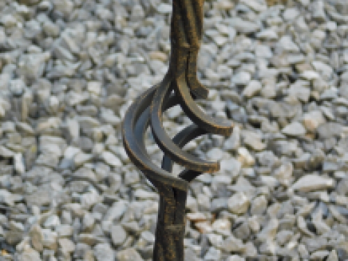 Tafel van smeedijzer, antiek bruin-zwart