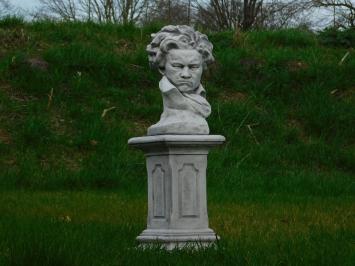 Beethoven on pedestal - 80 cm - Stone