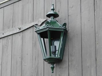 Außenlampe - 50 cm - Dunkelgrün - Alu - mit Glühbirne und Glas