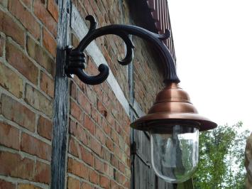 Classic Outdoor Light – Copper Shade & Cast Iron Wall Arm – 55 cm – Wall Lamp