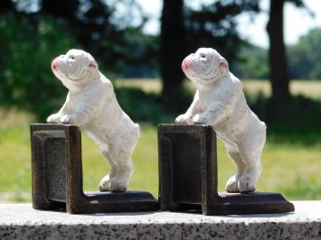 Bulldog Bookend Set – Cast Iron