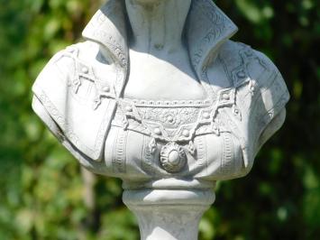 Bust of Noble Woman on Base - Solid Stone