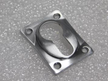 Square Cylinder Rosette – 37 x 37 mm – Matte Nickel