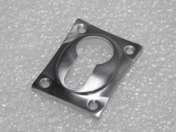Square Cylinder Rosette – 37 x 37 mm – Matte Nickel