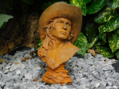 Besondere Statue eines Cowboys, Gusseisen, sehr detailliert!