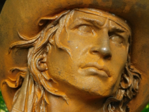 Besondere Statue eines Cowboys, Gusseisen, sehr detailliert!