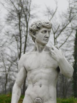 Statue David XL on Pedestal - 170 cm - Stone