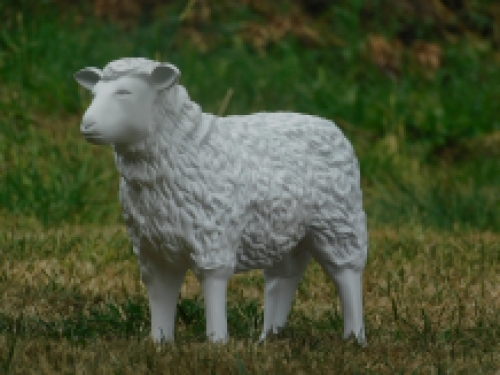 Dekoratives Lamm - weiß - Polystone