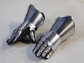 Deco set Armoured gloves - steel - medieval