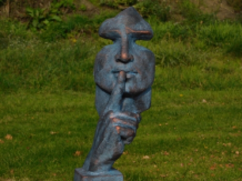Statue the Whisperer - Polystone - Blue with Bronze