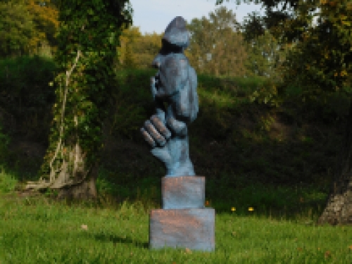 Statue the Whisperer - Polystone - Blue with Bronze