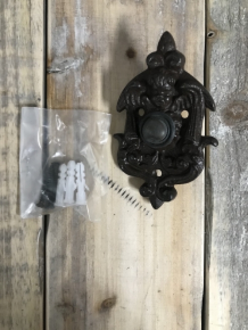 Doorbell Angel - antique iron