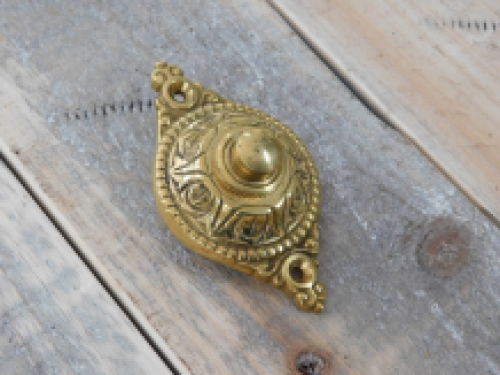 Ornate doorbell - polished brass - classic