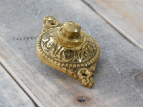 Ornate doorbell - polished brass - classic