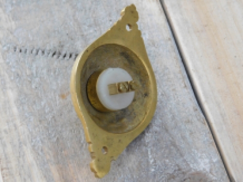 Ornate doorbell - polished brass - classic