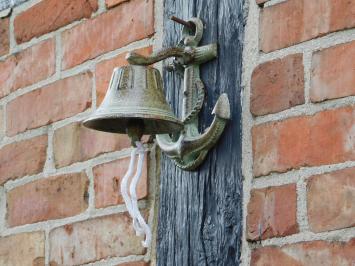 Cast Iron Anchor Doorbell – Green/Brown – Includes Cord