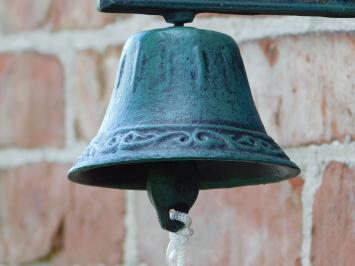 Doorbell with Blond Horse - Cast Iron - Vintage Wall Bell