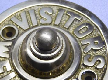 Deurbel ''Visitors Welcome'' - 8 cm - Messing