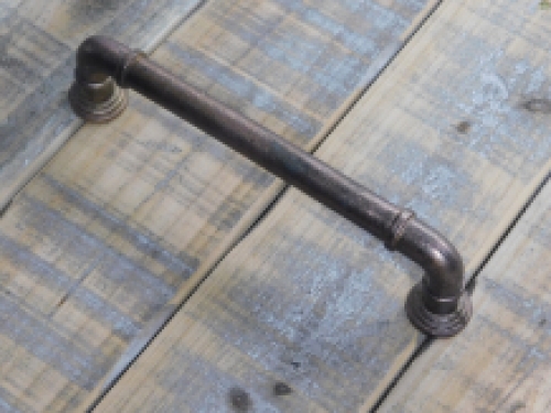 Door Handle, Push Handle, Tubular Shape | Iron, Red | H 3,0 X W 22,0 Cm
