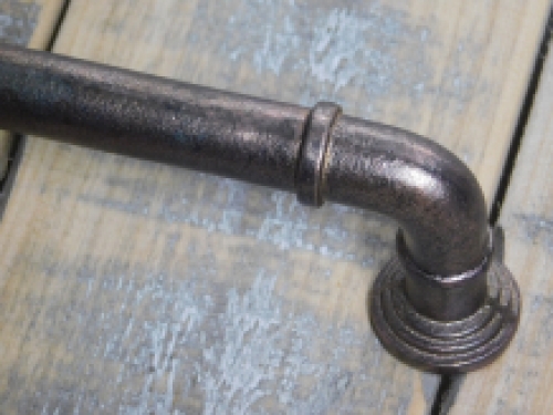 Door Handle, Push Handle, Tubular Shape | Iron, Red | H 3,0 X W 22,0 Cm