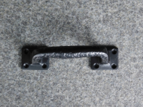 Door handle square S - black - solid iron