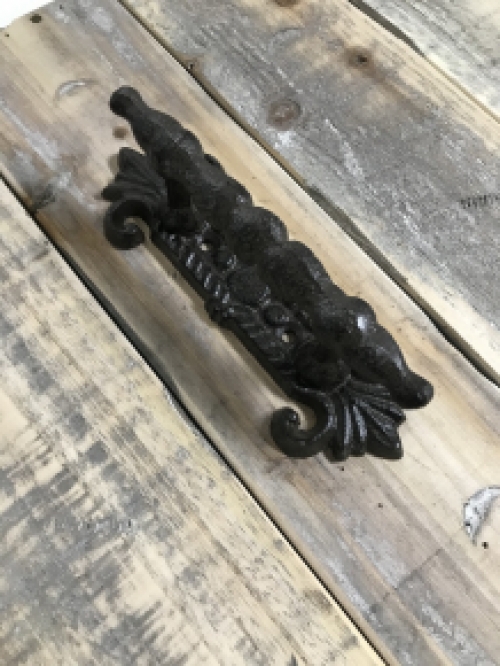 Door - handle , decorated iron grip, pull handle, antique look