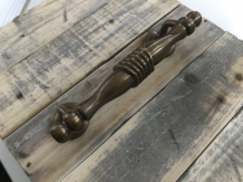 Door handle - handle for the front door, brass patinated, beautiful design!