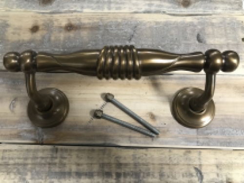 Door handle - handle for the front door, brass patinated, beautiful design!