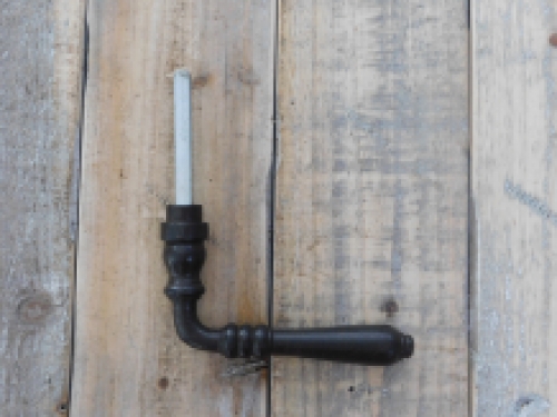 1 Door handle, peasant door handle for antique doors, colour brown with mandrel.