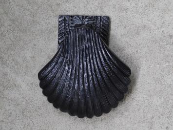 Door knocker shell - black - cast iron