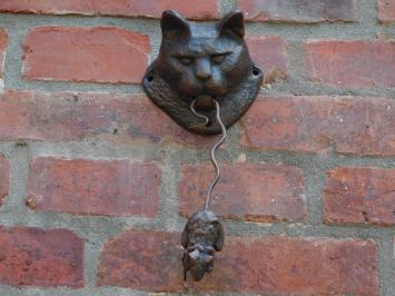 Deurklopper met Kat en Muis - Gietijzer