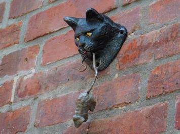 Cat and Mouse Door Knocker – Coloured Cast Iron