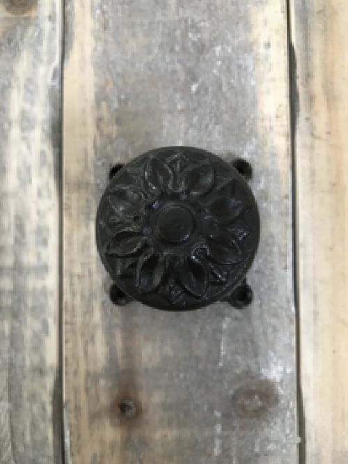 Door knob Pinto + rosette - Antique Iron - Dark brown