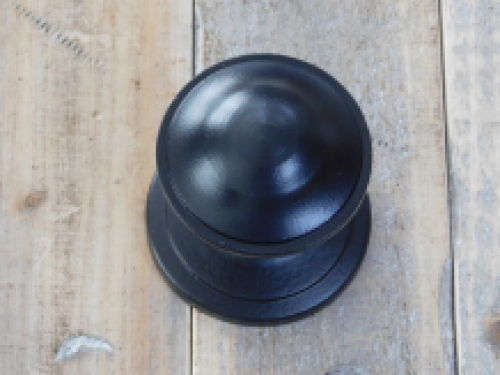 Vaste deurknop met rozet - zwart - antiek ijzer