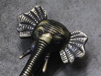 Deurklopper olifant - gepatineerd messing