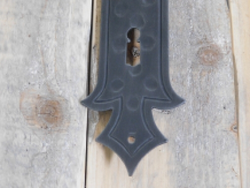 Set of door hardware BB72 - wrought iron black - Mediterranean country house style