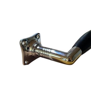 Door set in polished nickel – interior door fittings with rosettes – classic