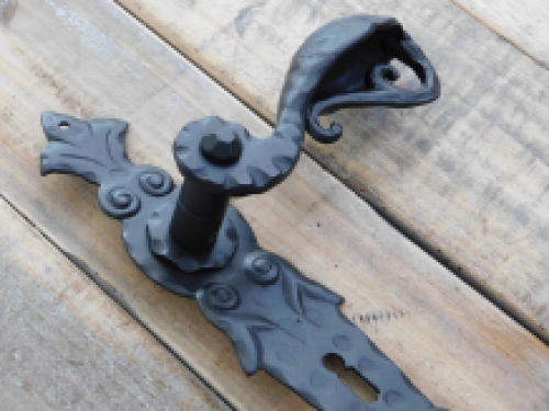 Italian exclusive wrought iron door hardware for room doors-Corina-Vecchia black