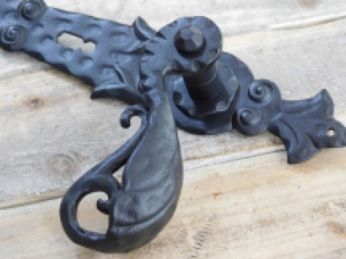 Italian exclusive wrought iron door hardware for room doors-Corina-Vecchia black