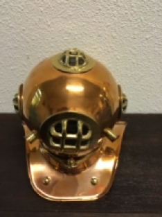 Nautical copper-brass diving helmet, beautiful!!