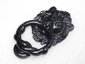 Lion Door Knocker – Cast Iron – Black Lacquered
