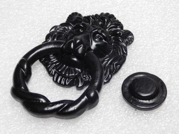 Lion Door Knocker – Cast Iron – Black Lacquered