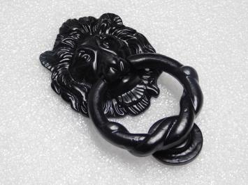 Lion Door Knocker – Cast Iron – Black Lacquered